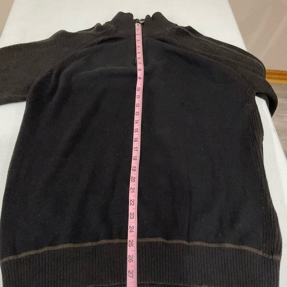 BKE Burnout 1/4 Zip Sweater Athletic Fit Black Cotton/Acrylic Men’s Size Large - Picture 5 of 9